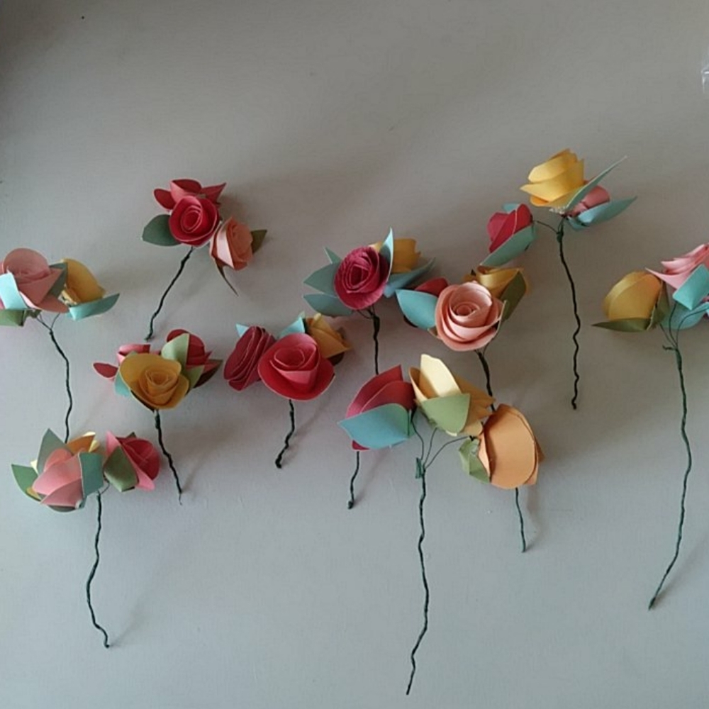 Paper flowers, handmade, wedding, baby showe - Picture 4 of 6